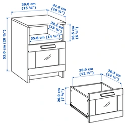 Bedside tables for bedroom photo dimensions