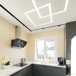 Kitchen to the ceiling and suspended ceiling photo white