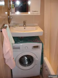 Bath design sink above washing machine