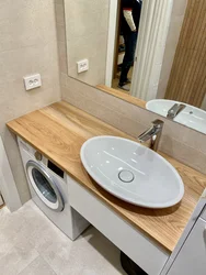 Bathroom countertop for washing machine photo