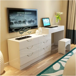 Chests of drawers wardrobes in the bedroom interior photo