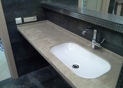 Countertop Made Of Artificial Stone In The Bathroom Design
