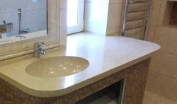 Countertop made of artificial stone in the bathroom design