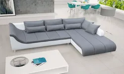 Modern corner sofa with sleeping place photo