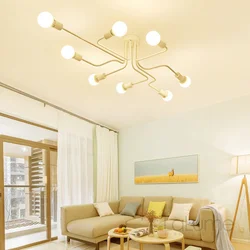 Chandeliers for low ceilings in the bedroom photo