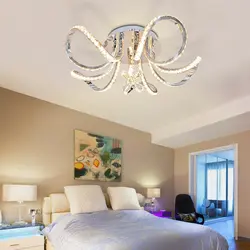 Chandeliers for low ceilings in the bedroom photo