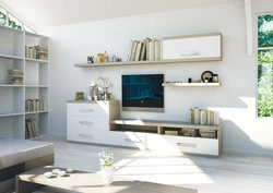 Slides in the living room in a modern style photo in light