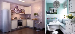 Wallpaper for the kitchen in Khrushchev, real photos