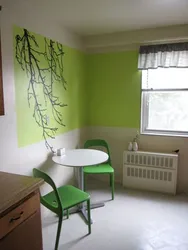 Kitchen wall design painting in two colors
