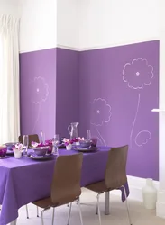Kitchen wall design painting in two colors
