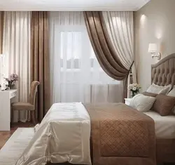 Интерьер Штор Для Спальни С Одним Окном Фото