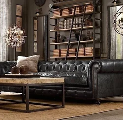 Qonaq otağındakı divanlar loft fotoşəkili