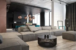 Qonaq Otağındakı Divanlar Loft Fotoşəkili
