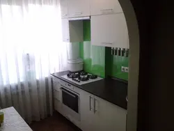 Kitchen interior if the stove is near the window