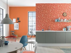 Kitchen design wallpaper plain