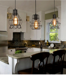 Pendant Lamps Above The Bar Counter In The Kitchen In The Interior