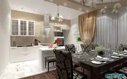 Kitchen living room gray beige design