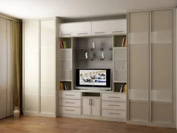 Photo of bedroom cabinets with TV photo