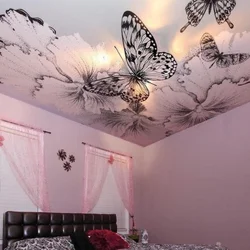 Photo suspended ceilings with photo printing for the bedroom