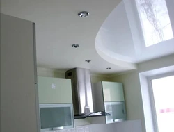 Потолок Из Гипсокартона С Натяжным Потолком Фото Кухня