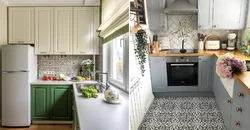 Kitchen design in Provence style in Khrushchev
