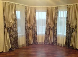 Curtains in the living room for 3 windows photo