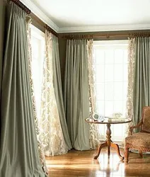 Curtains in the living room for 3 windows photo