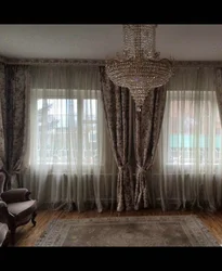 Curtains in the living room for 3 windows photo