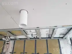 Ventilation in the kitchen under a suspended ceiling photo