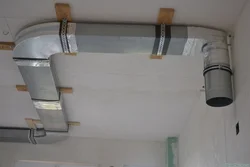 Ventilation in the kitchen under a suspended ceiling photo
