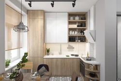 Scandinavian style in the interior of a kitchen in Khrushchev