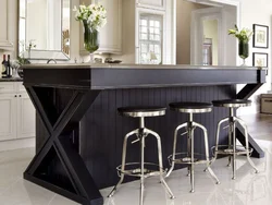 Bar stools photo in the kitchen interior