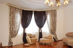 Curtain design for a large window in the living room