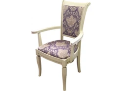 Soft chair with armrests for living room photo
