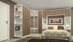 Дизайн маленькой спальни с угловым шкафом