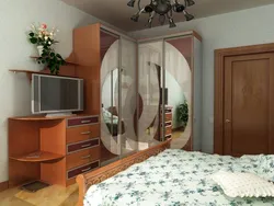 Дизайн маленькой спальни с угловым шкафом