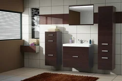 Wenge rəngli vanna otağı fotoşəkili