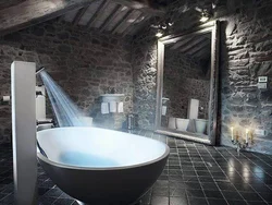 Custom bathtub in the interior