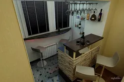 Кухня с балконом и барной стойкой дизайн