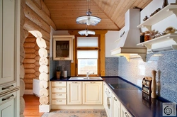 Kitchen Apron For A Wooden House Photo