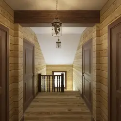 Taxta Evin Foto Dizaynında Dacha Koridoru