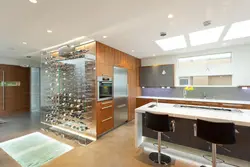 Glass wall in the kitchen photo