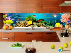 Фартуки Для Кухни Из Стекла Фото Кухонные