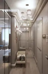 Hallway With A Mirror Opposite The Door Photo