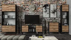 Yashash xonasidagi shkafning loft fotosurati