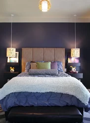 Light above the bed in the bedroom photo