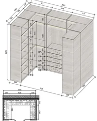 Wardrobe dimensions drawings photos