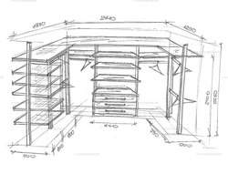 Wardrobe dimensions drawings photos