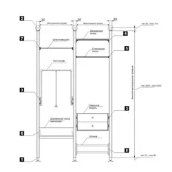 Wardrobe dimensions drawings photos