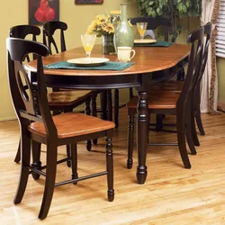 Oval table chairs for the kitchen photo